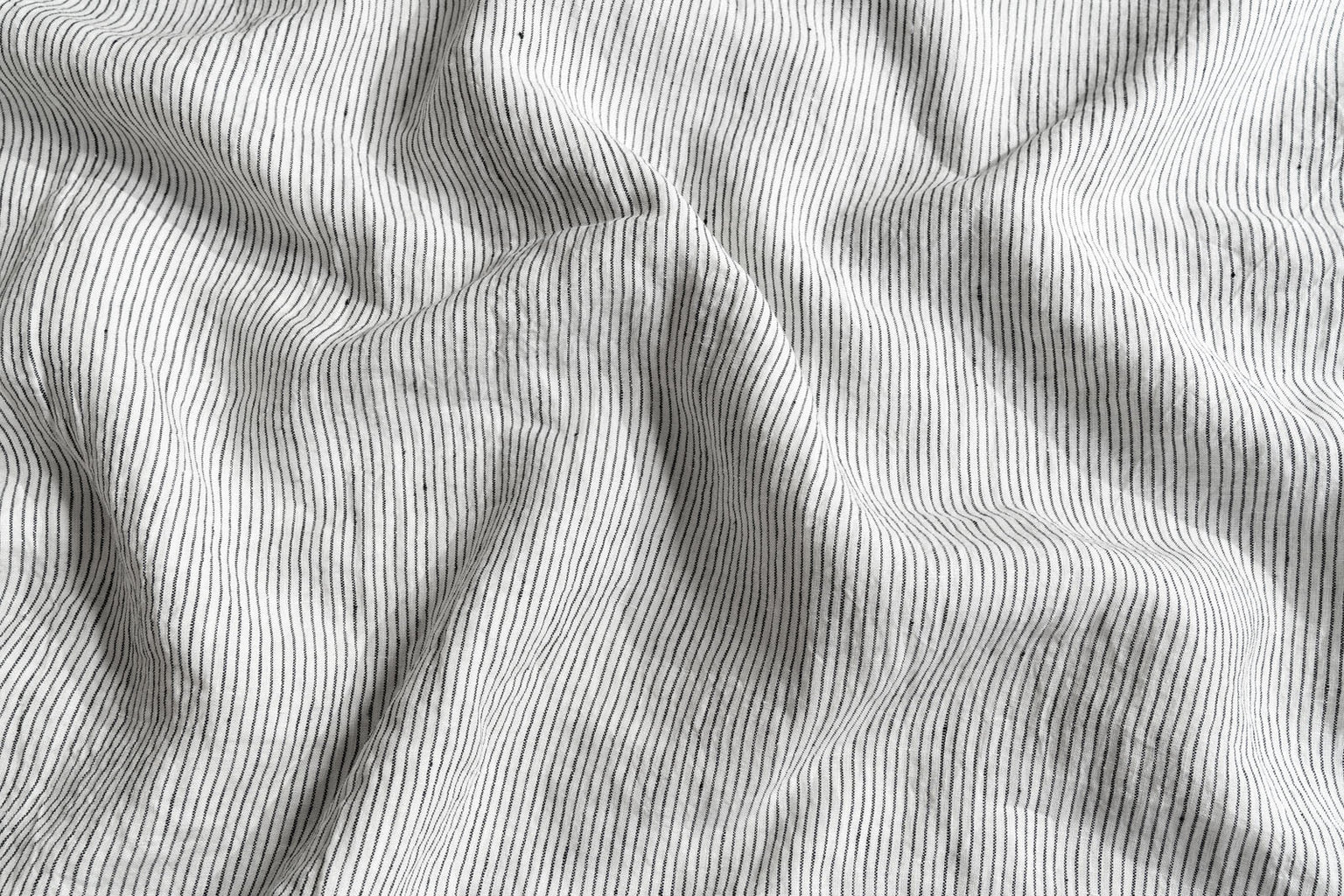 Pinstripe French Flax Linen