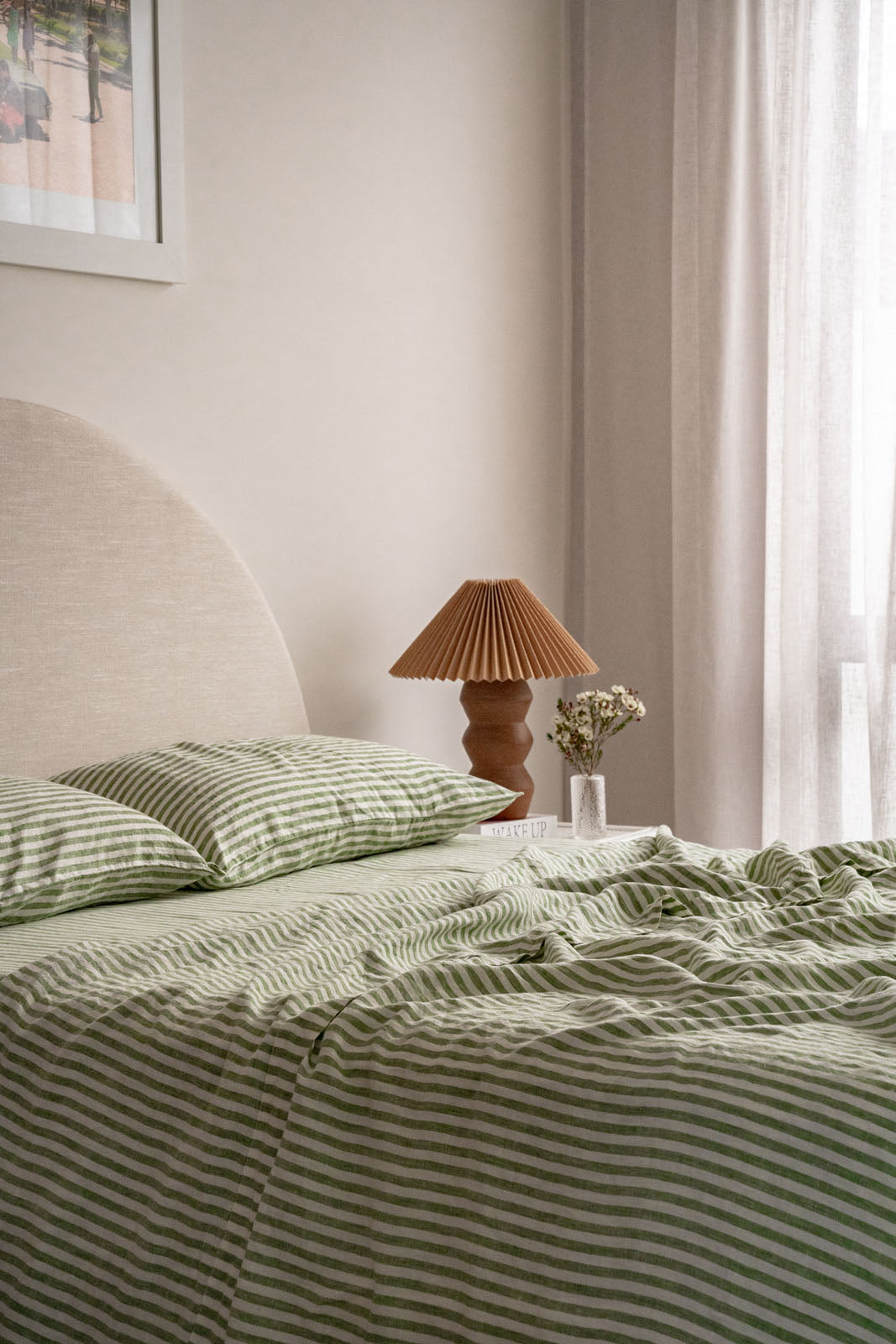 Ivy Stripe Linen Bedding