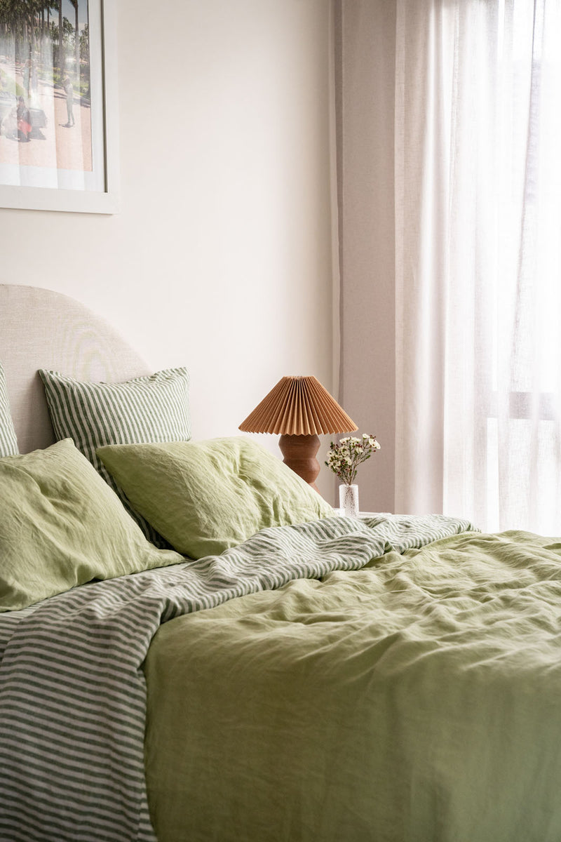 Ivy Stripe Linen Bedding