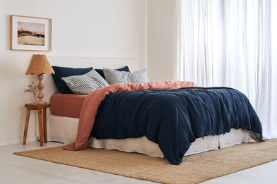 Indigo, Indigo Stripe, Creme and White | Clean Lines