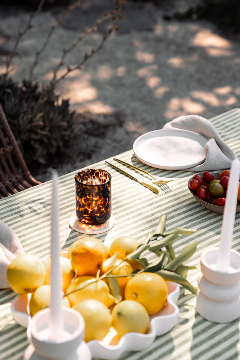 Ivy Stripe Linen Table Cloth