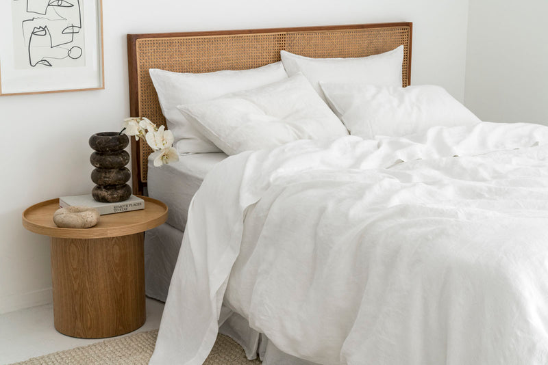 white linen sheets