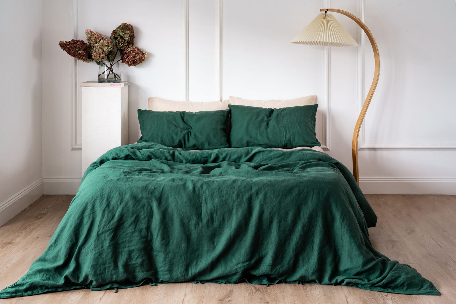 Linen Bedding in Jade