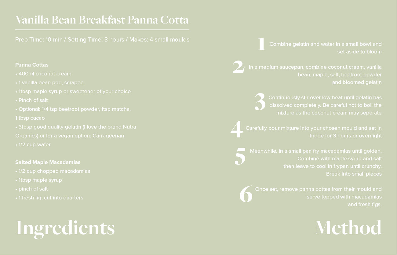Maddy Trueman's Gut Health Panna Cotta