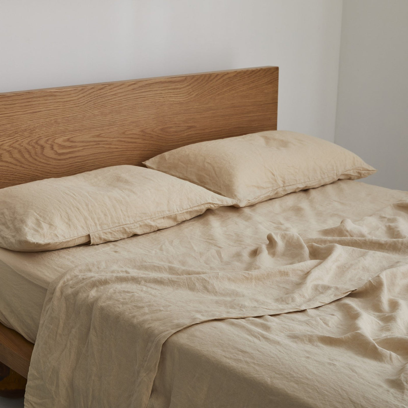 French Flax Linen Sheet Set in Creme