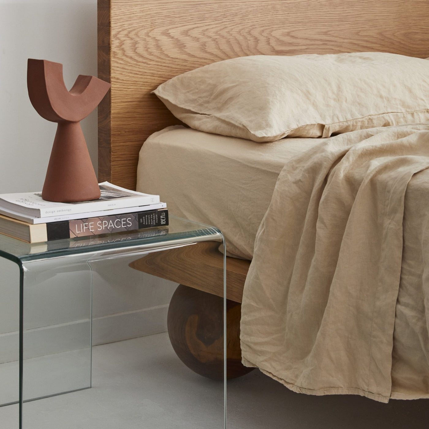 French Flax Linen Sheet Set in Creme