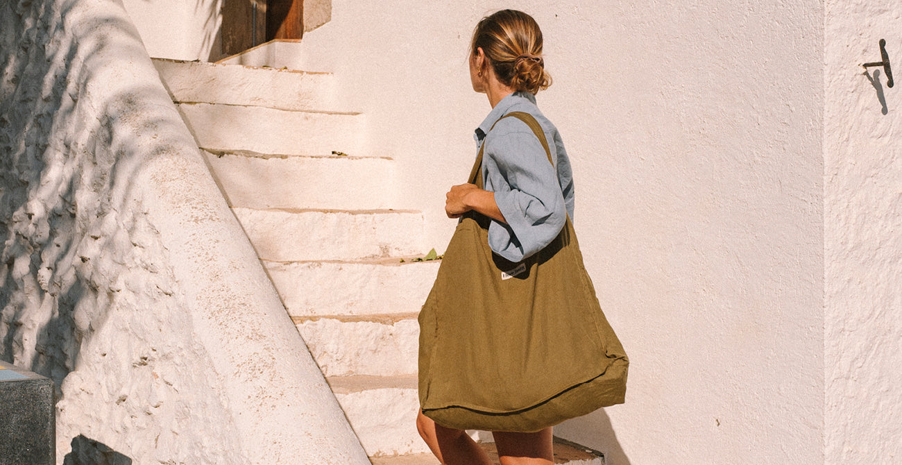 French Flax Linen Market Bag