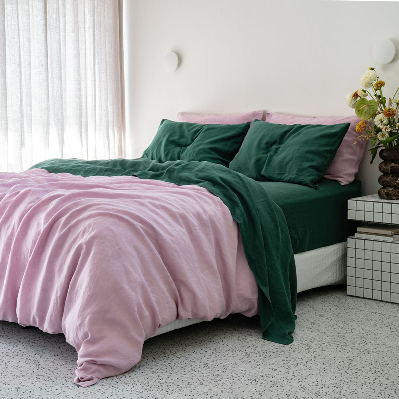 linen quilt cover set