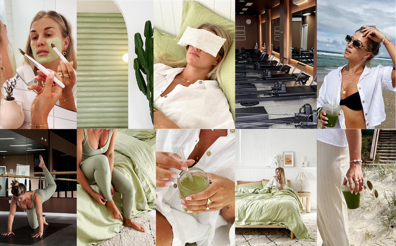 French linen, Matcha, Morning Rituals
