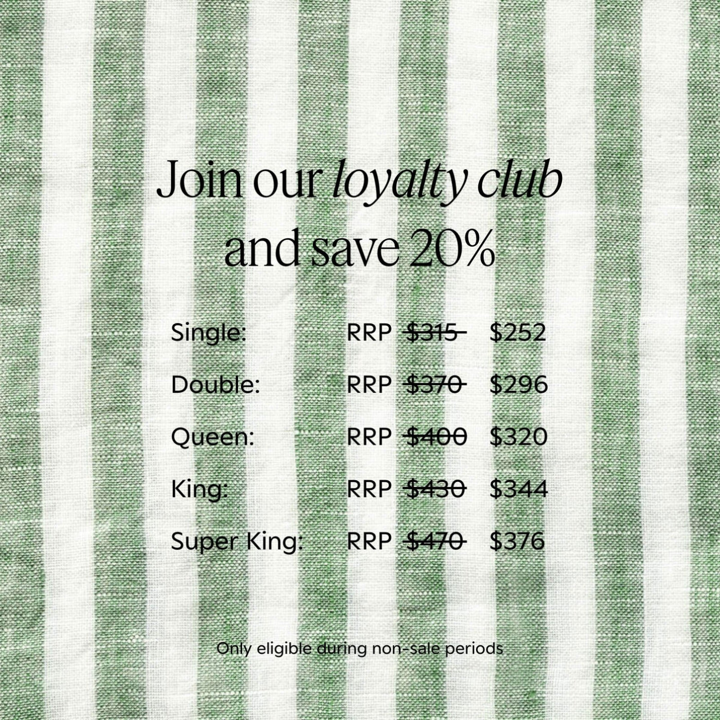 French Flax Linen Double Sided Quilt Cover Set in Ivy/Ivy Stripe