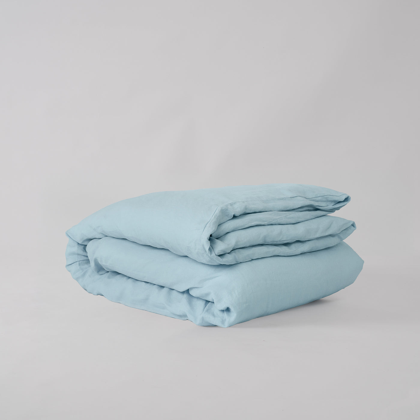 French Flax Linen Quilt Cover in Sky Blue