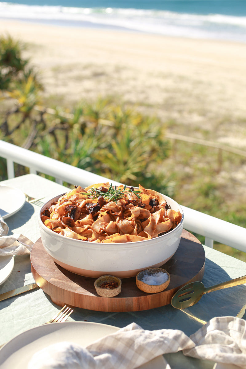 Pappardelle Pasta with Portobello Mushrooms Recipe