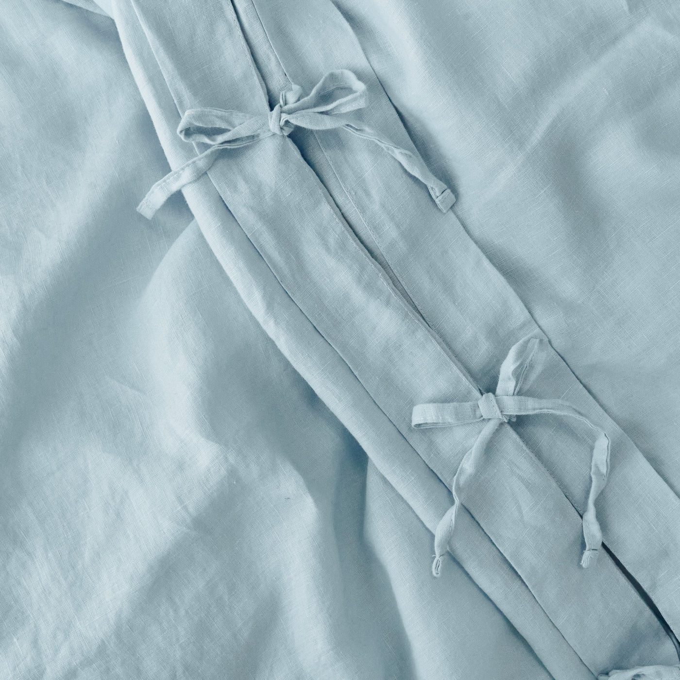 French Flax Linen Quilt Cover in Sky Blue