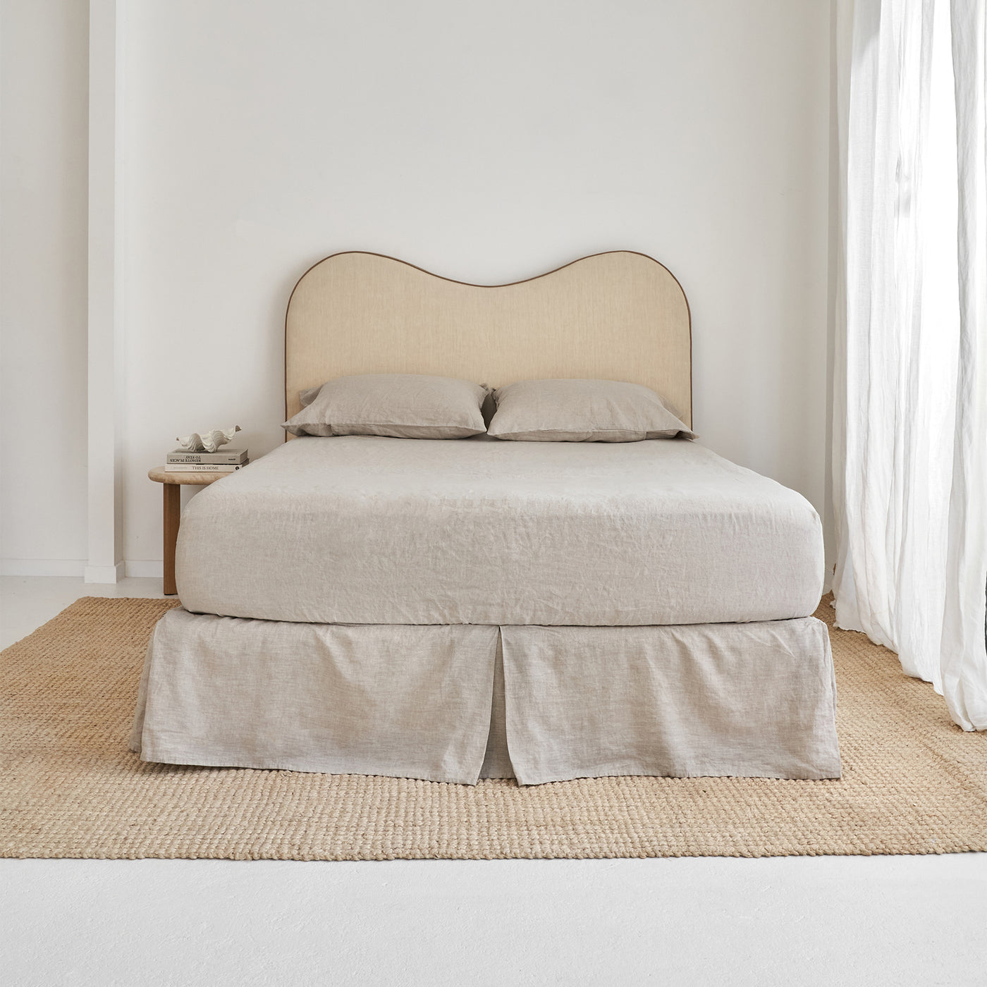 French Flax Linen Valance in Natural