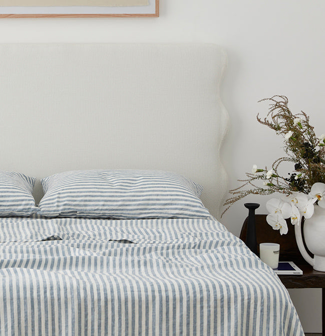 A calming classic with Marine Blue Stripe