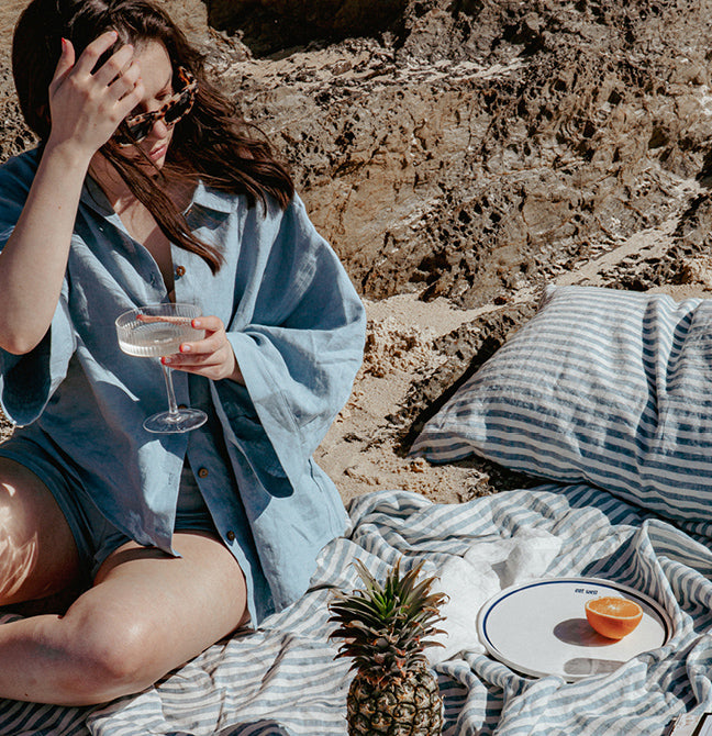 Coastal Styling with French Linen Bedding