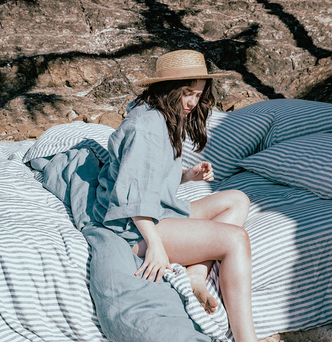 The perfect picnic with Marine Blue Stripe