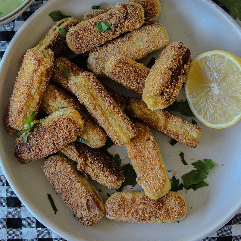 Halloumi Fries with Avocado Dip