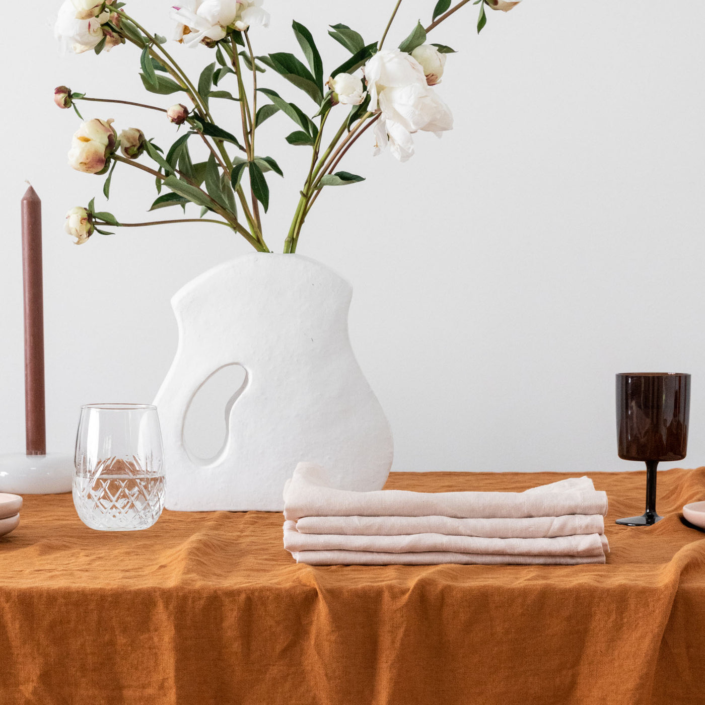 French Flax Linen Napkins (Set Of 4) in Blush