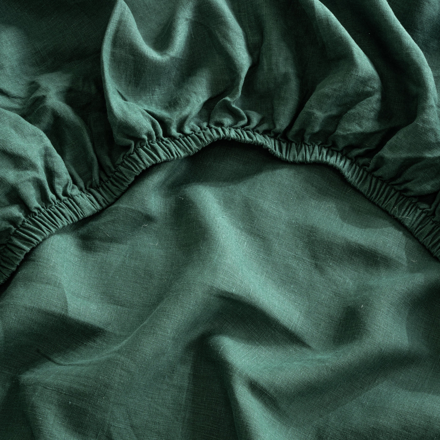 French Flax Linen Sheet Set in Jade
