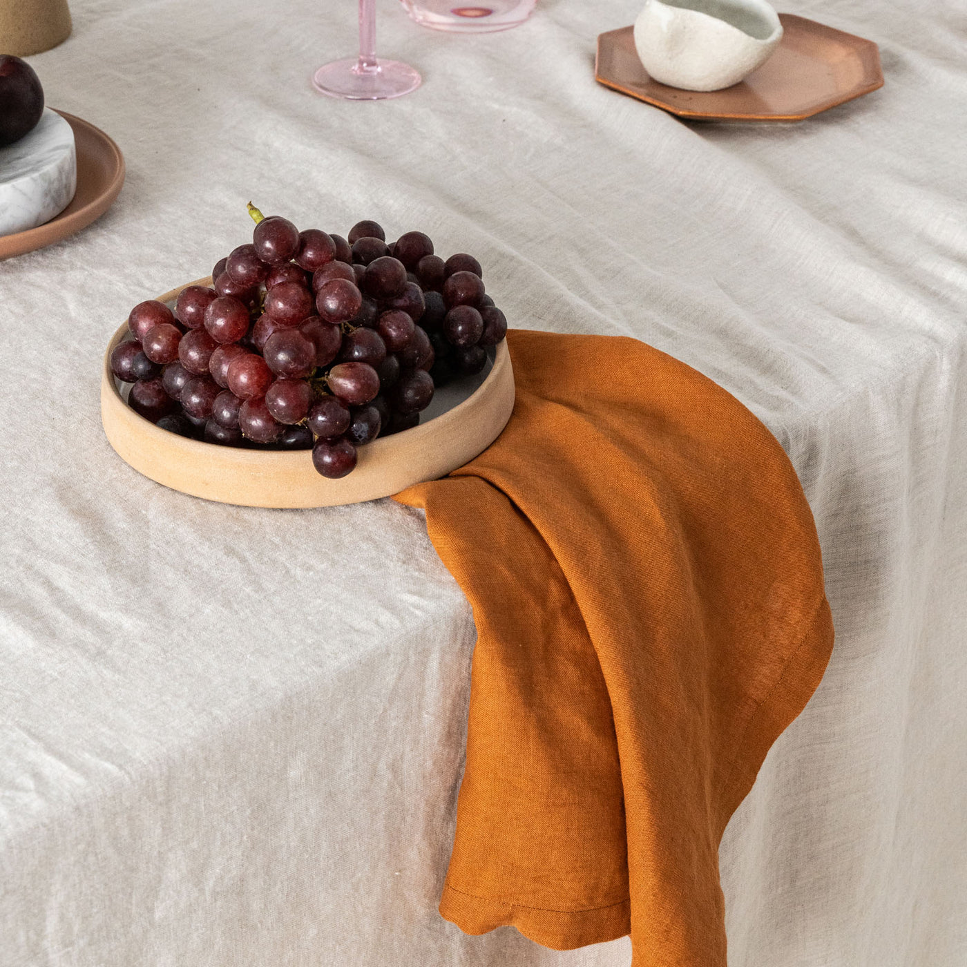 French Flax Linen Napkins (Set Of 4) in Ochre