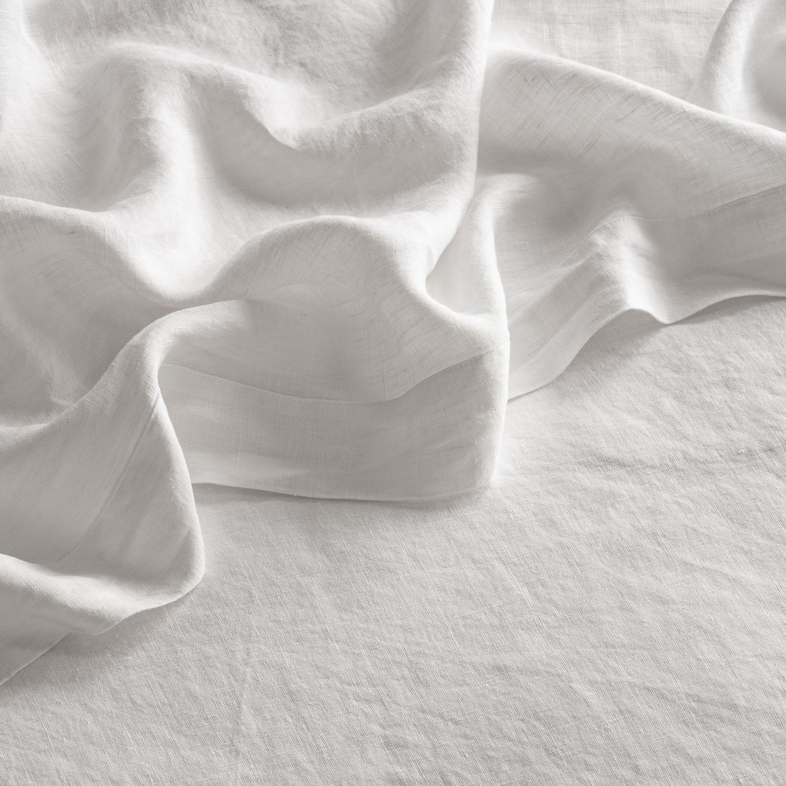 French Flax Linen Flat Sheet | Bone
