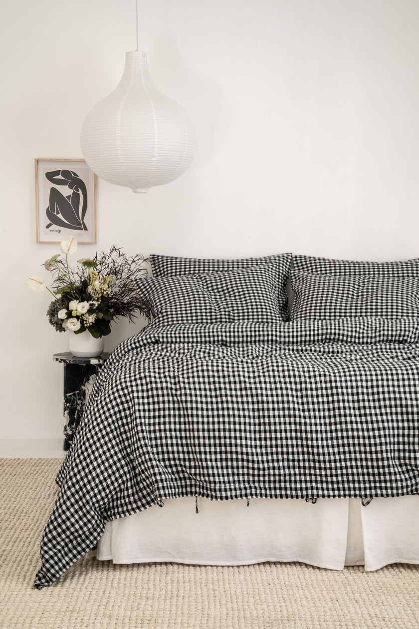 How to Style Our Latest Addition, Charcoal Gingham