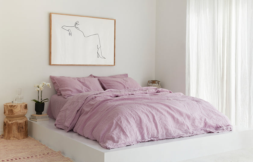 Lilac French Linen Bedding Lookbook
