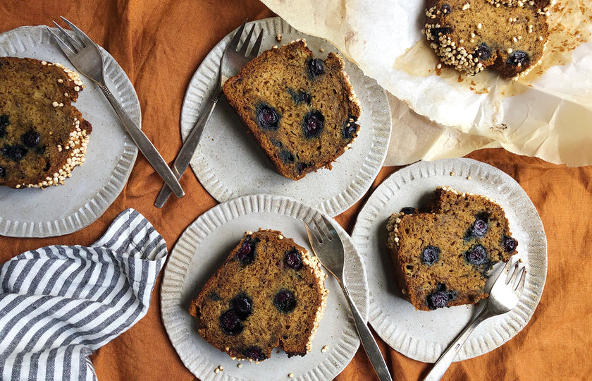 Vegan Blueberry & Banana Bread by Jessica Prescott