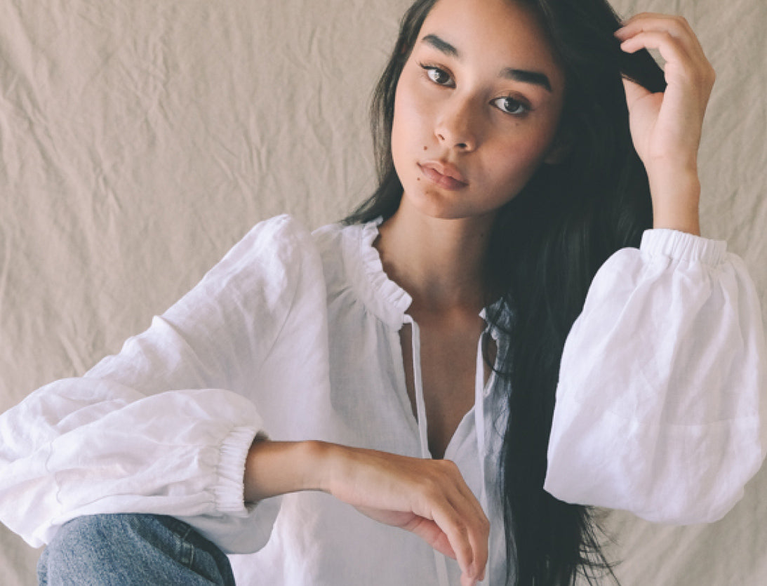 The Artist Shirt or the Ruby Lounge Set in Beige Gingham