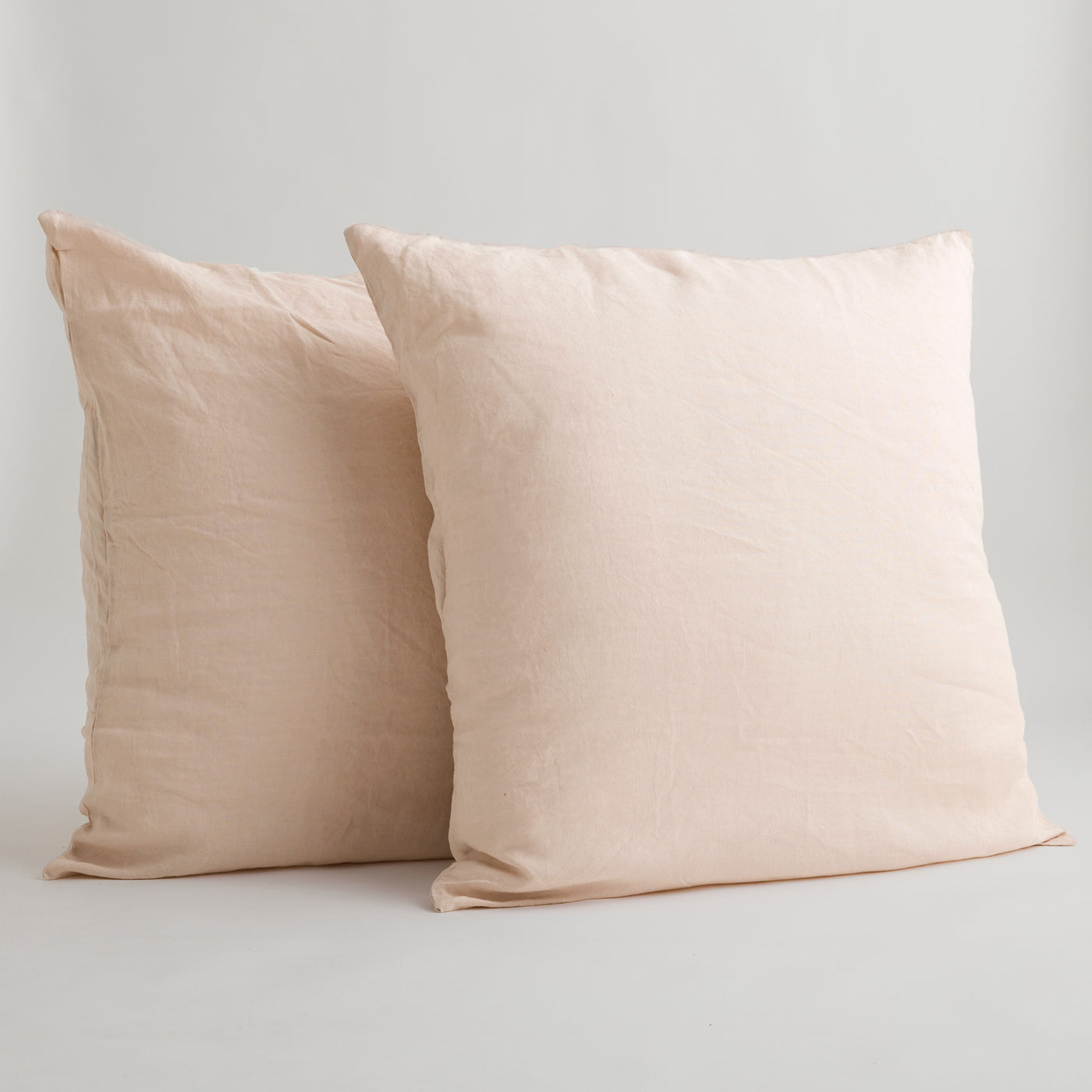 French Flax Linen Pillowcase Set in Blush
