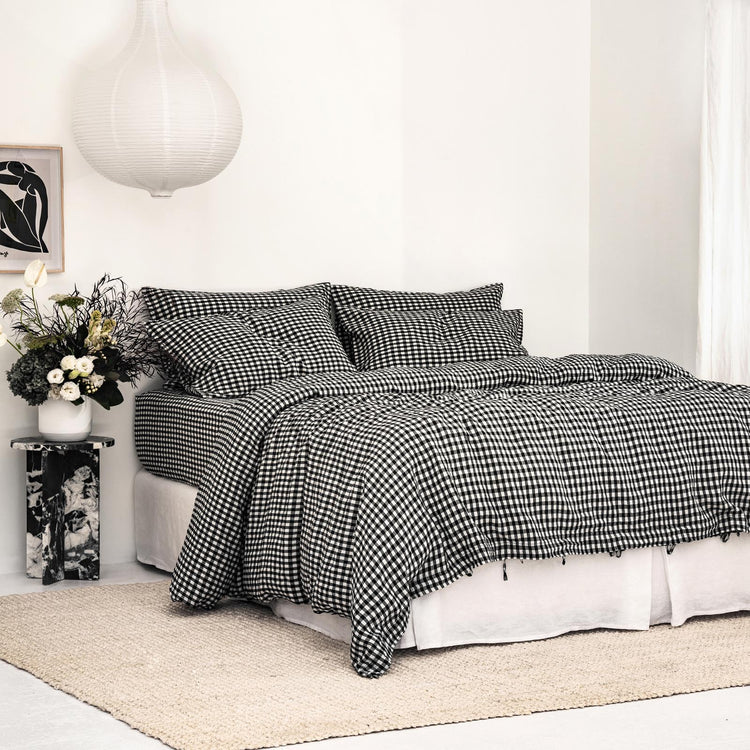 How to Style Our Latest Addition, Charcoal Gingham I Love Linen