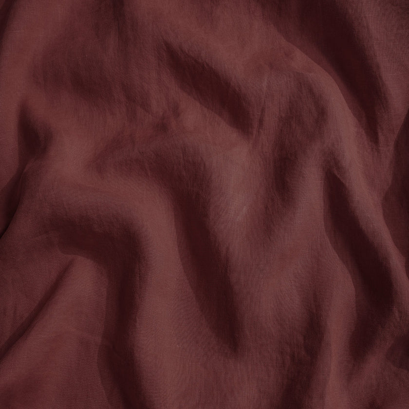 French Flax Linen Swatch in Cherrywood