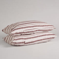 Standard Pillowcase Set in Cherrywood Stripe