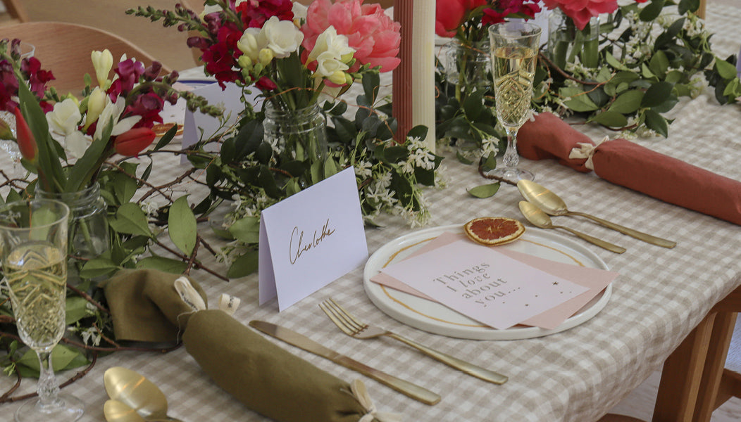 Christmas Table Styling with French linen