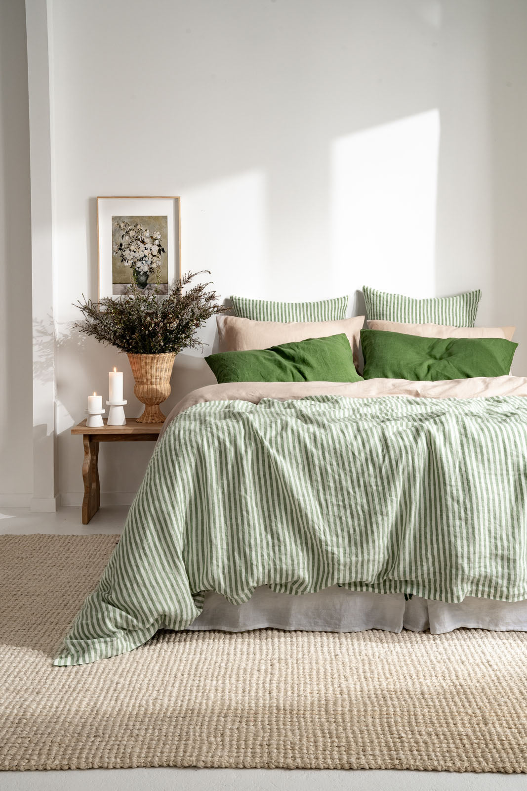 Ivy Stripe Linen Bedding