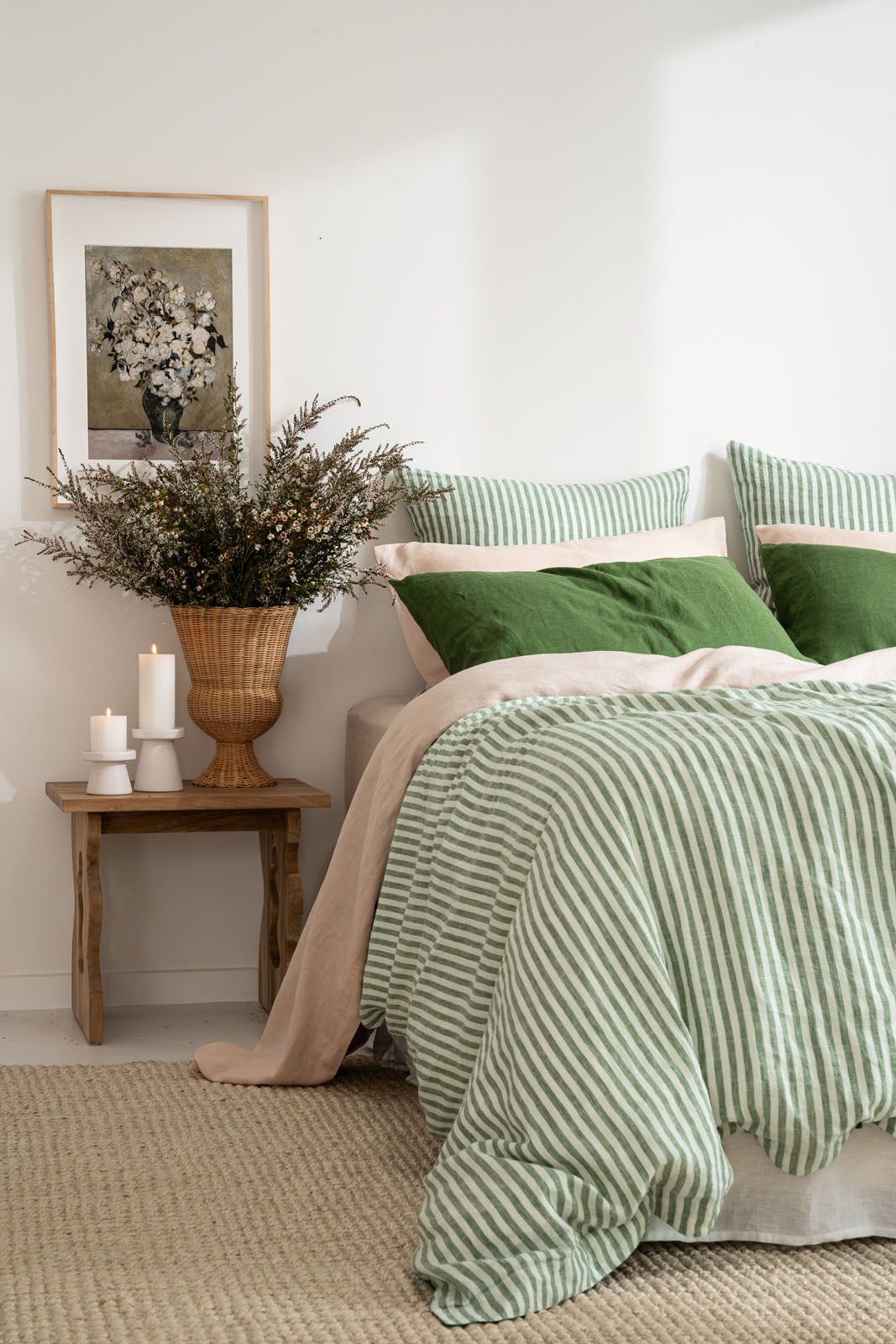 Ivy Stripe Linen Bedding