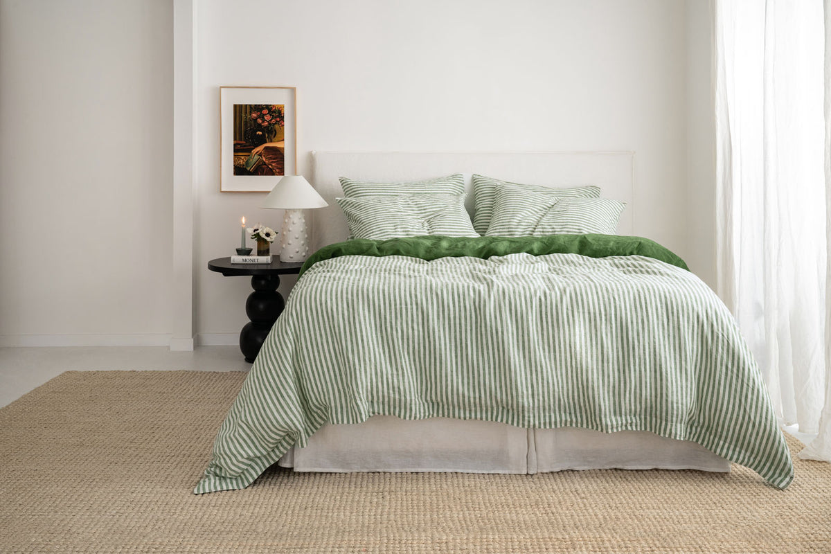 Ivy Stripe Linen Bedding