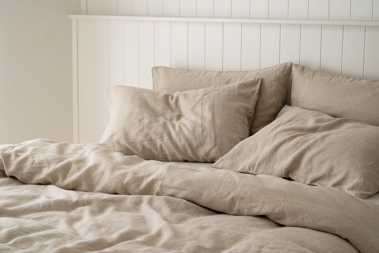 French Flax Linen Quilt Cover in Natural