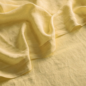 French Flax Linen Flat Sheet in Daisy