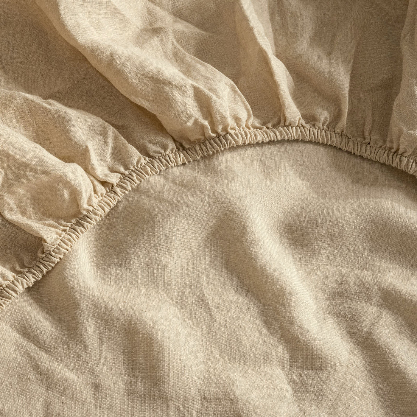 French Flax Linen Sheet Set in Creme