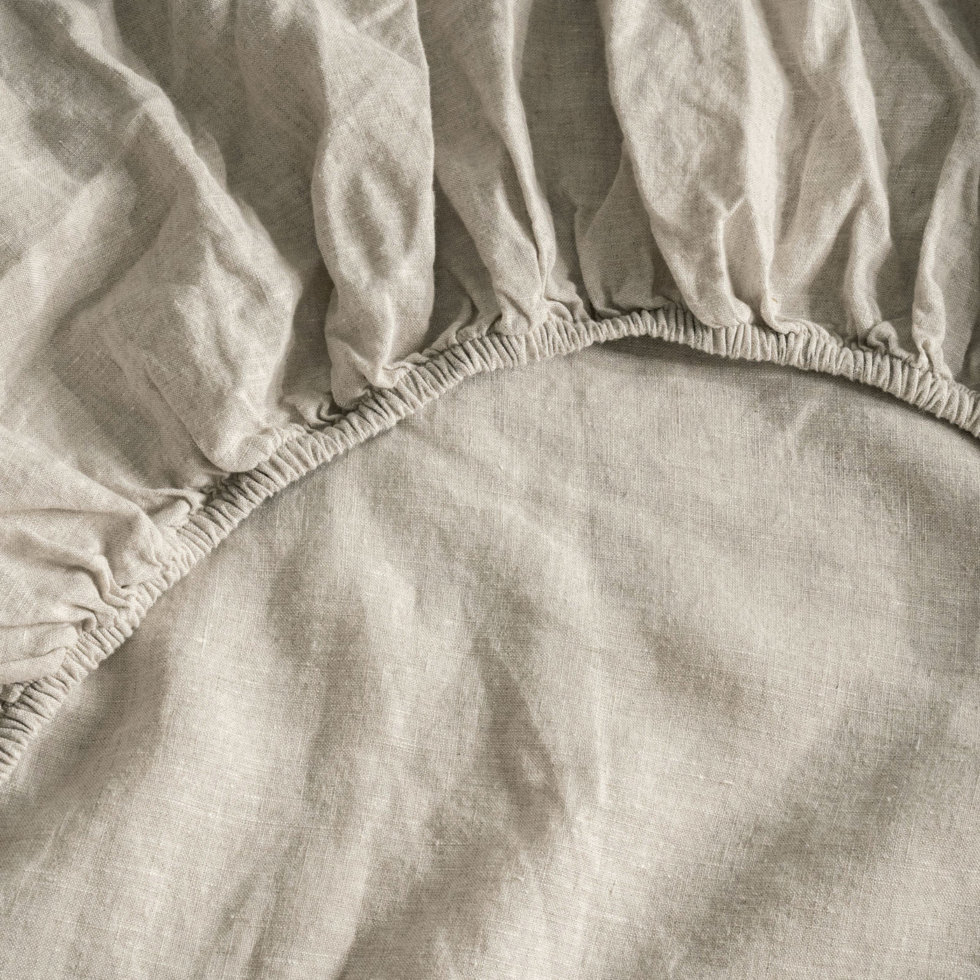 French Flax Linen Fitted Sheet in Natural