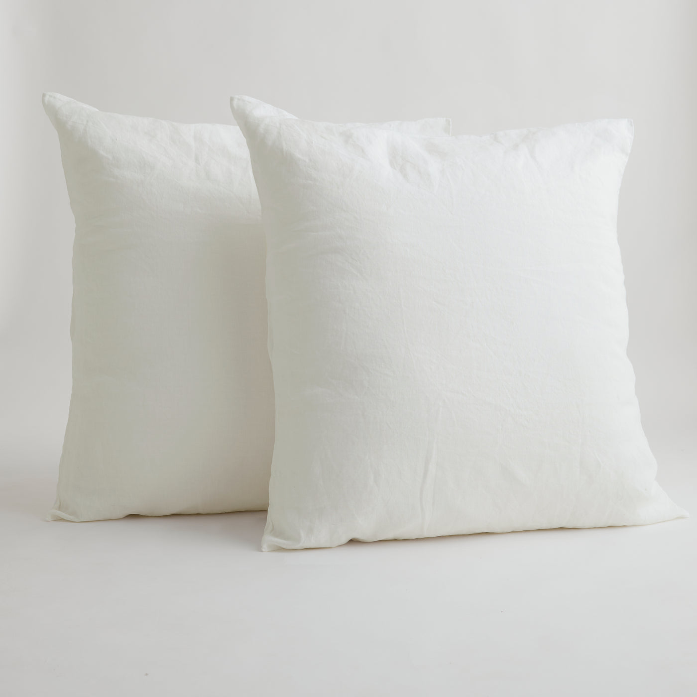 French Flax Linen Pillowcase Set in Milk