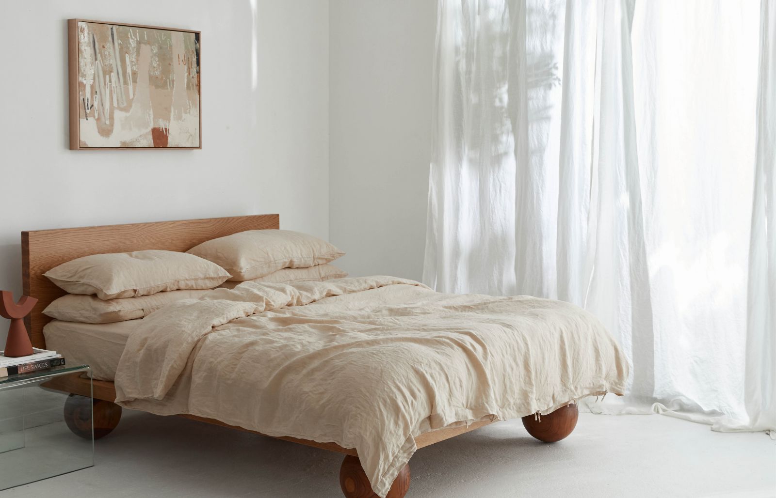 French linen, lookbook, creme, bedding