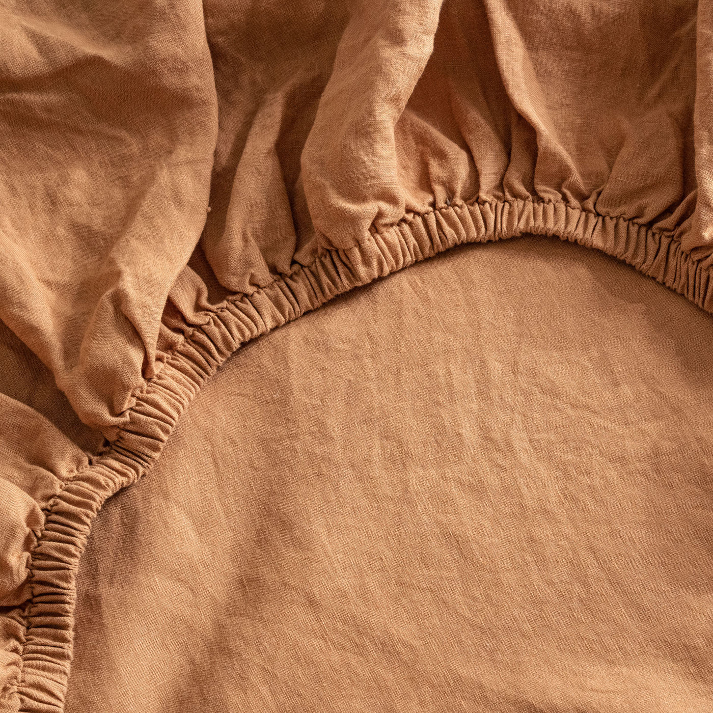 French Flax Linen Sheet Set in Sandalwood