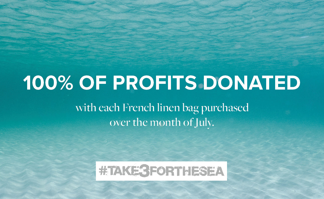 Reduce, Reuse, Donate with French linen Bags