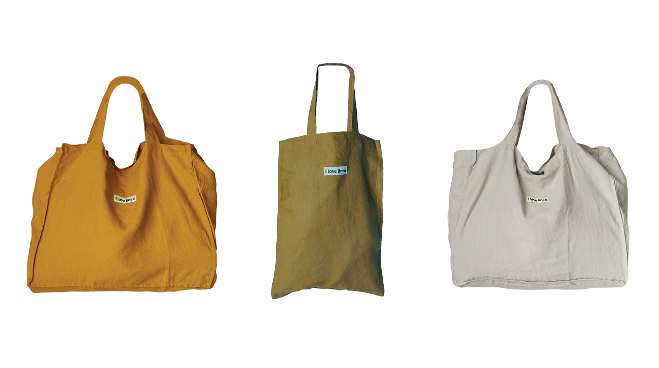Reduce, Reuse, Donate with French linen Bags