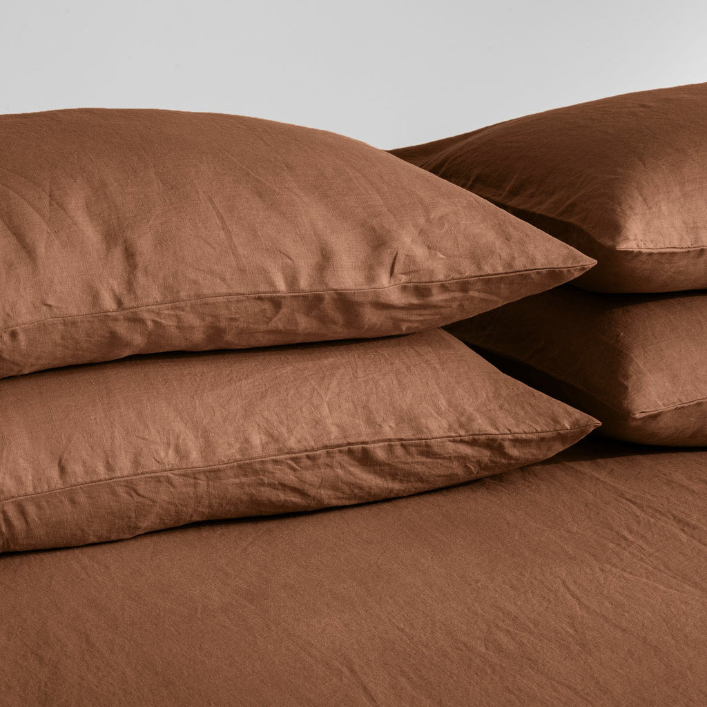 French Flax Linen Sheet Set in Hazelnut I Love Linen