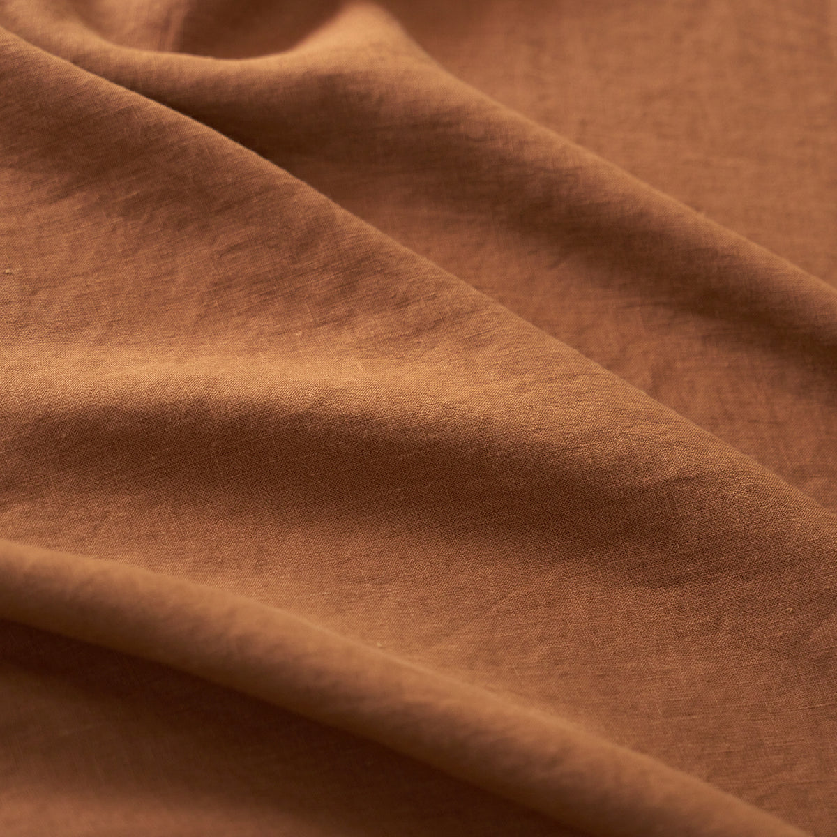 French Flax Linen Swatch in Hazelnut