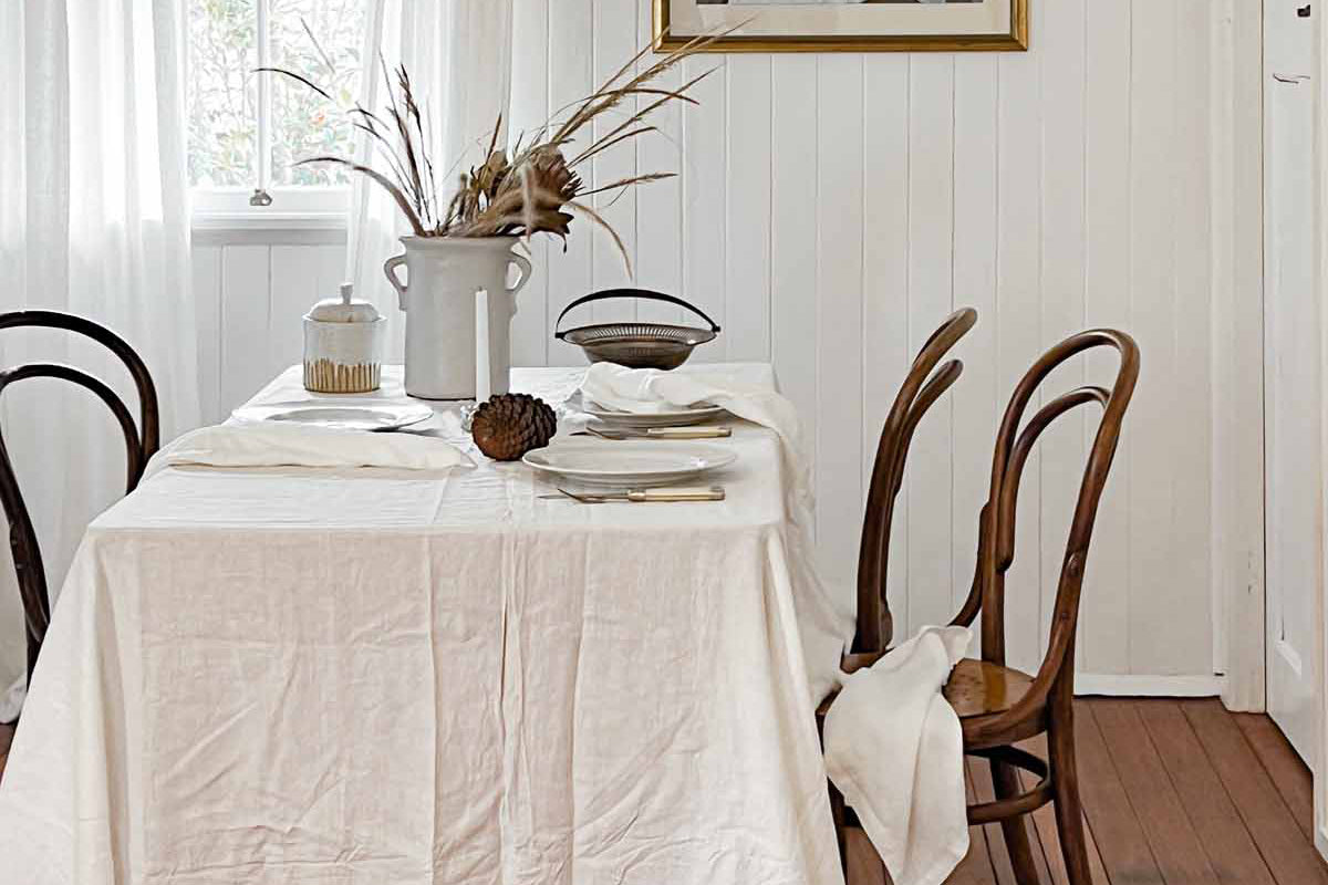 French Flax Linen Table Cloth